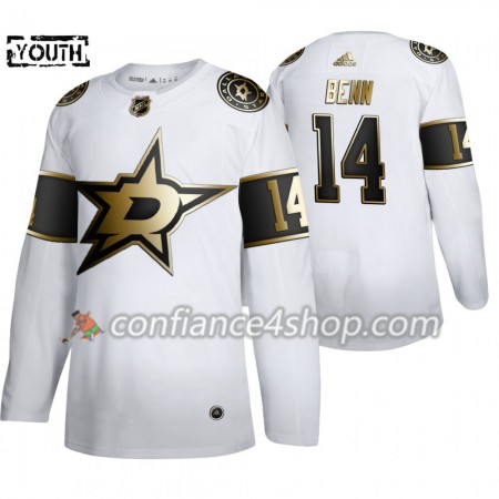 Adidas Maillot de Hockey Dallas Stars Jamie Benn 14 Adidas 2019-20 Golden Edition Blanc Authentic - Enfant